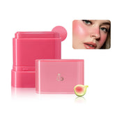 Multi-Purpose Makeup Hydrating Cream Blush Stick Beauty Solid Moisturizer Stick For Cheek & Eyes & Lips,Waterproof Natural Moisture Smooth Blendable Matte Finish Face Blush Makeup (#02 Guava)