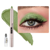 Bright Green Eyeshadow Stick Blendable Creamy Eyeshadow Eye Brightener Stick Waterproof Eyeshadow Pencil Long Lasting Smooth Shimmer Eye Shadow Highlighter Eye Liner.#B04 bright greenh shimmer