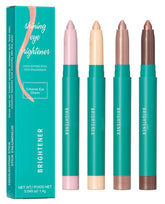 ProCover 4Pcs Eyeshadow Stick Eye shadow Brightener Stick Glitter Highlighter Makeup Eye Liner Shimmer Creamy Long Lasting Eye Makeup. (4 colors)