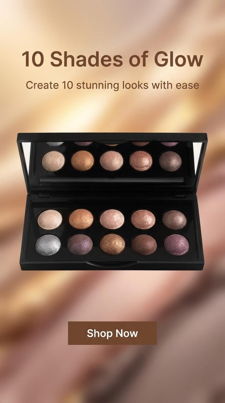 Baked Eyeshadow Palette 10-Shade Set