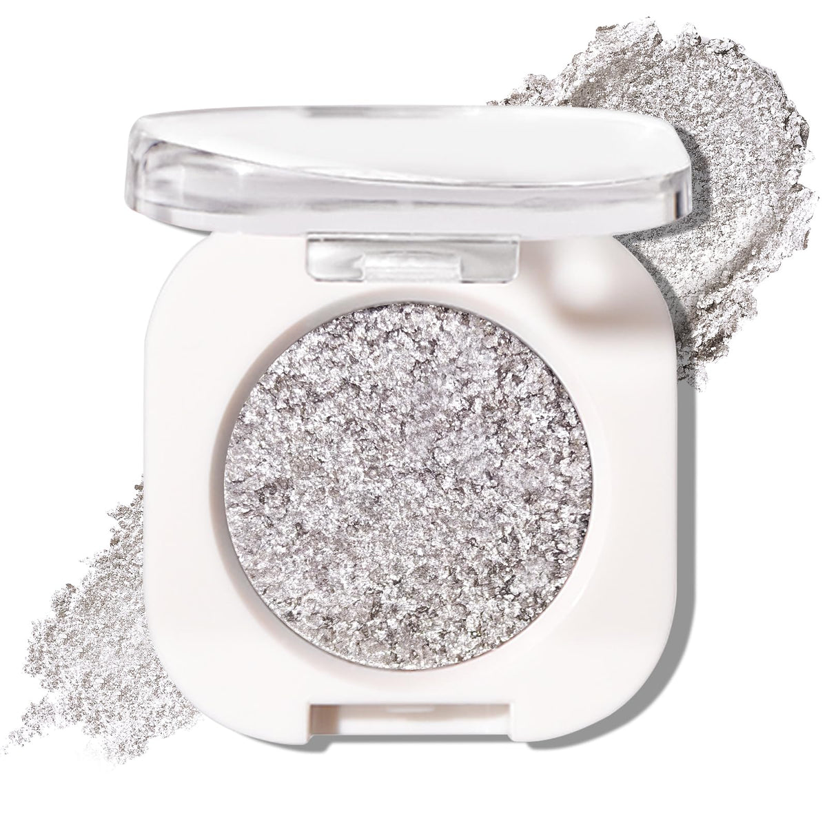 Jutqut Single Glitter Silver Eyeshadow Metallic Silver Shimmer