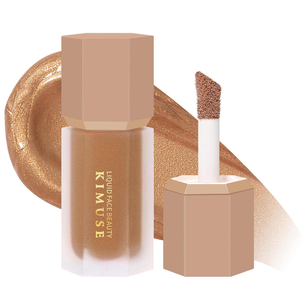 KIMUSE Soft Liquid Contour Stick Glow Liquid Cream Bronzer Weightless Long-Wearing Smudge Proof Natural-Looking Blendable Bronzer Makeup