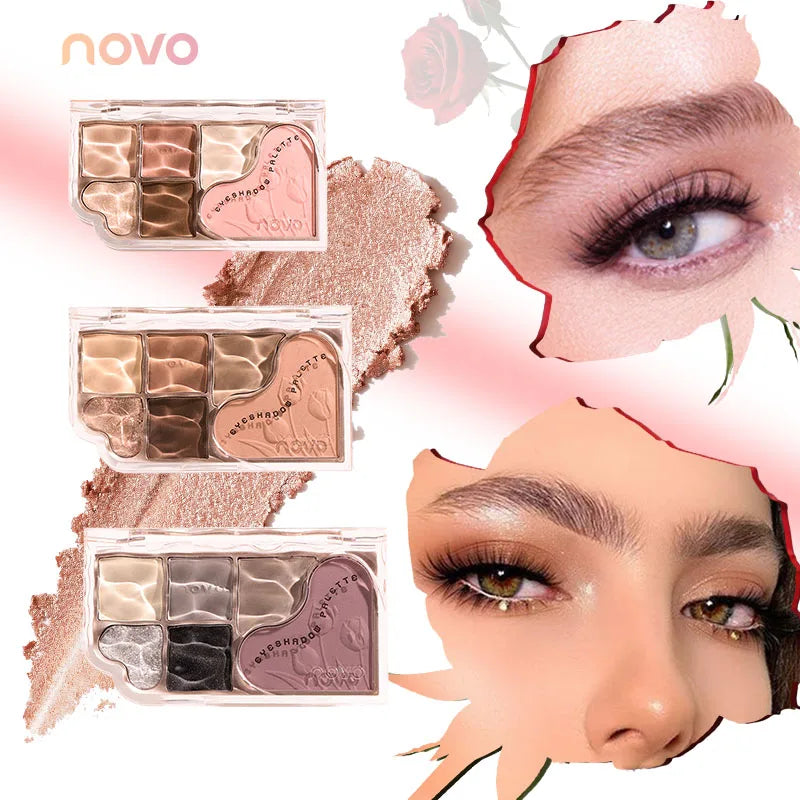 6 Color Blendable Eyeshadow Palette Waterproof-0