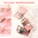 6 Color Blendable Eyeshadow Palette Waterproof-2