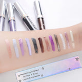 Coalitione Liquid Eyeshadow 12 Colors Long Lasting Waterproof Shining Shimmer Glitter Eyeline liquid Matte Eyeshadow Girls Silver Liquid Eyeshadow for Party Festival Makeup Beauty