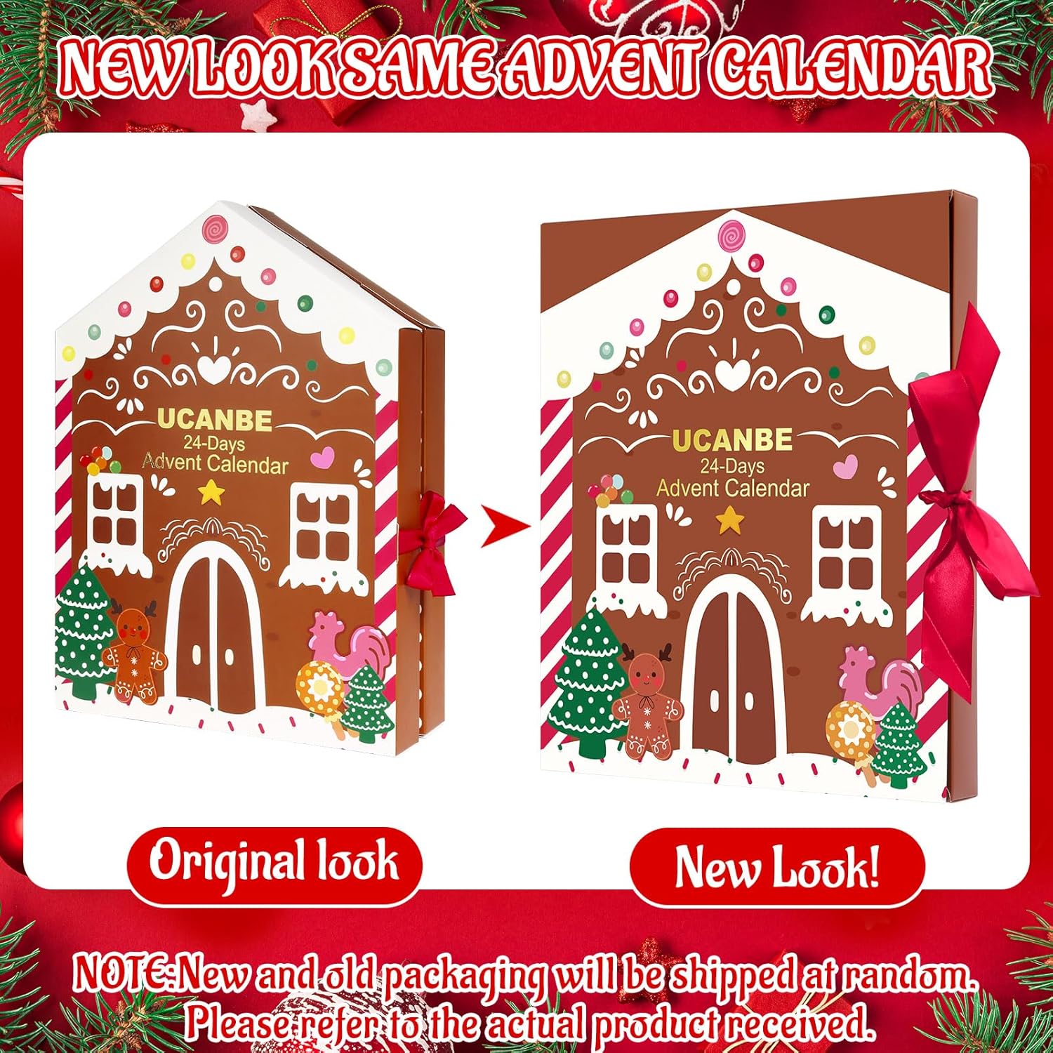 Makeup Advent Calendar 2025, 24 Days Christmas Gift Makeup Sets For Women, UCANBE 2025-2026 Xmas Countdown Calendar Full Makeup Kits Beauty Makeup & Cosmetic For Teens, Girls Gift
