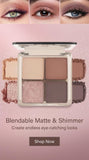 Eyeshadow Quads Blendable Matte Metallic and Shimmer Finishes Velvety Pigmented Creamy Formula Four Way Quad Eye Shadow Palette Talc Paraben & Cruelty Free