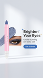 Kaely 2in1 Cream Eye Shadow Brightener Sticks for Eyes Pencil Eyeshadow Applicator Stick Waterproof Pigmented Eye Shadow Palette Highlighter Makeup sombras para ojos 31 Midnight Blue Shimmer
