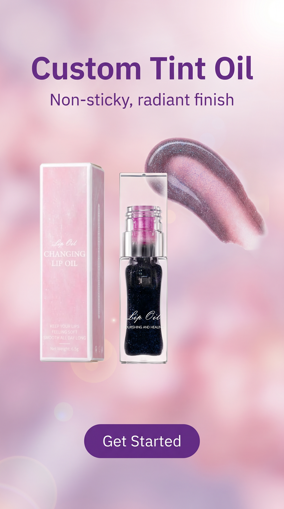 Tiejdhr Magic Color Changing Lip Oil Ph Glitter Lip Gloss Upgraded Big Brush Head Moisturizing Lip Oil Long Lasting Nourishing Lip Glow Oil Non-Sticky Primer Lip Tint (# 05 0.3 Oz)