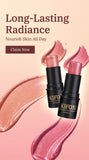 LSxia 2 Pcs Cream Blush Stick Makeup Kit Natural Shimmer & Matte Stick Blush