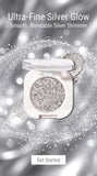Jutqut Single Glitter Silver Eyeshadow Metallic Silver Shimmer