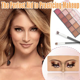 Wheat Silicone Makeup Practice Board with Pearl Stickers and Brushes - Suitable for Makeup Artists and Beginners