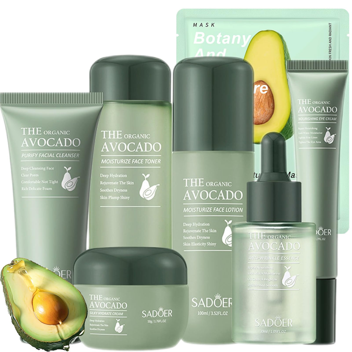 Avocado 11-Piece Hydrating Skincare Gift Set