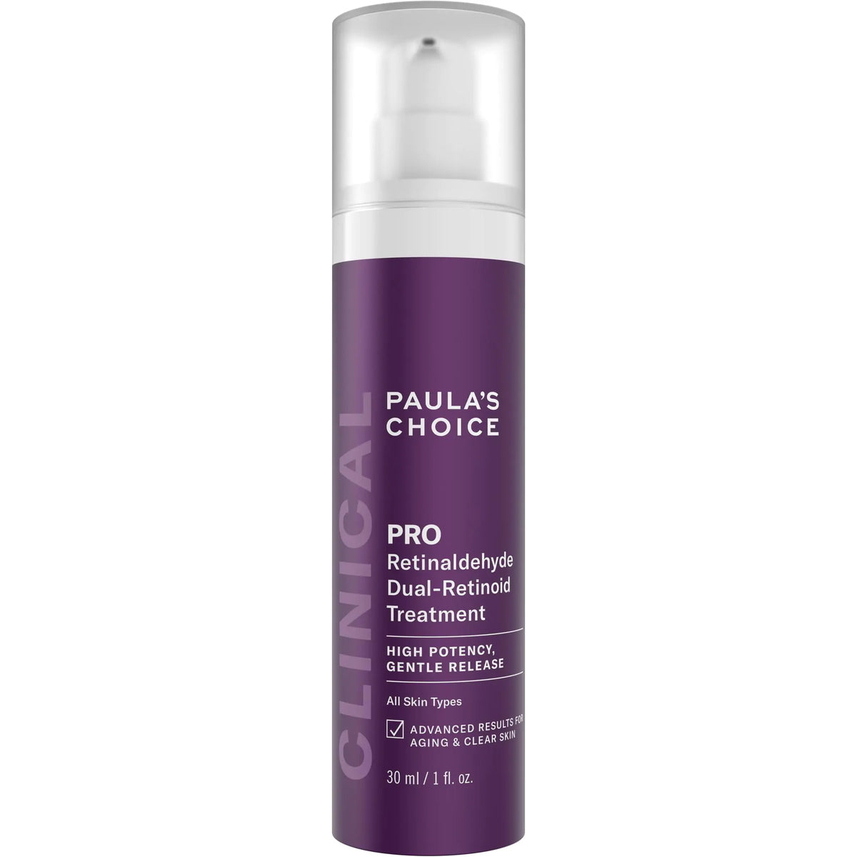 Paula’s Choice Pro Retinaldehyde Dual-Retinoid Advanced Treatment High Potency Anti-Aging Serum for Breakout-Prone Skin Radiance & Rough Bumpy Texture Fragrance-Free 1 Fl. Oz.
